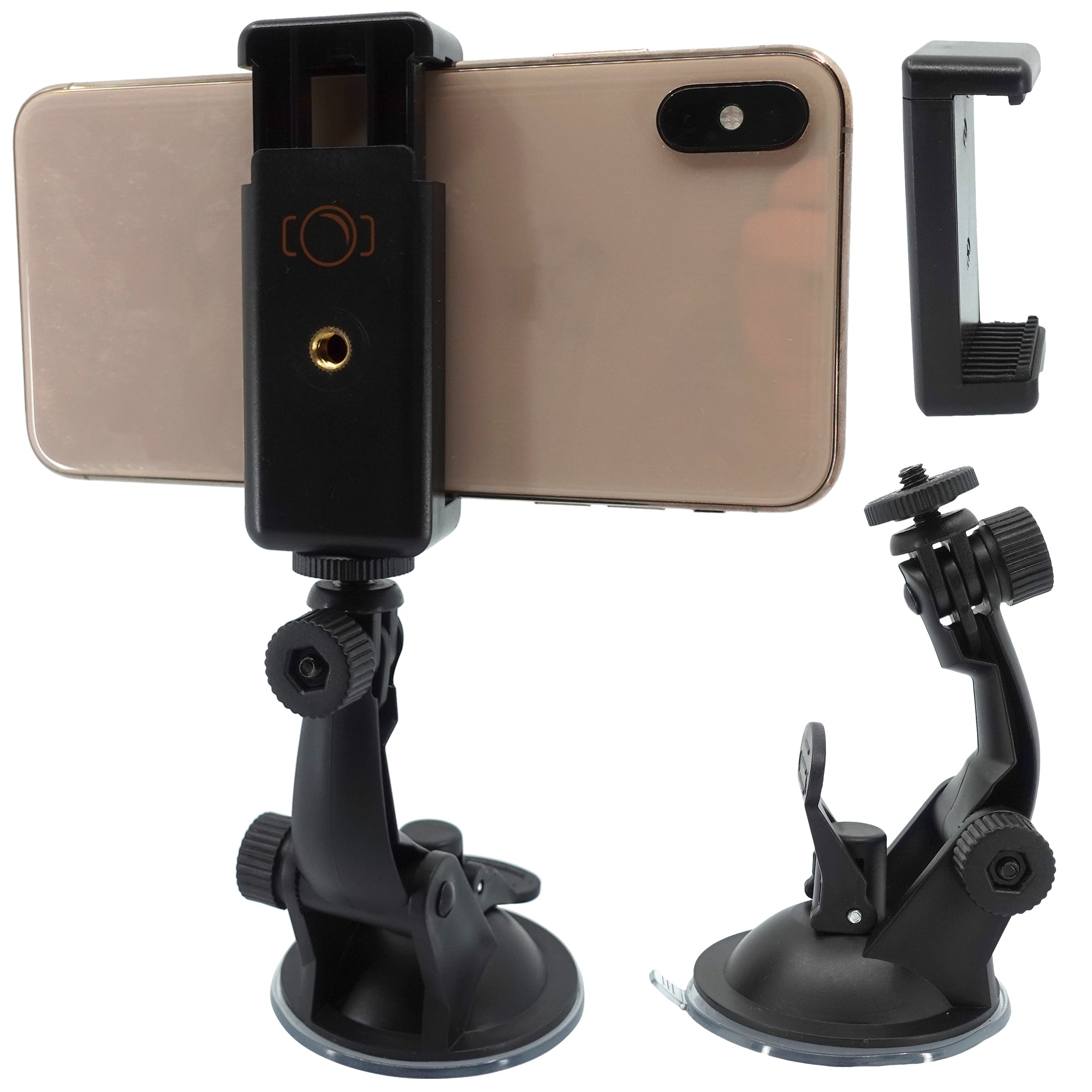 Cell phone suction clearance mount